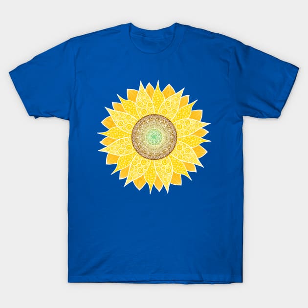 Zen Sunflower T-Shirt by julieerindesigns